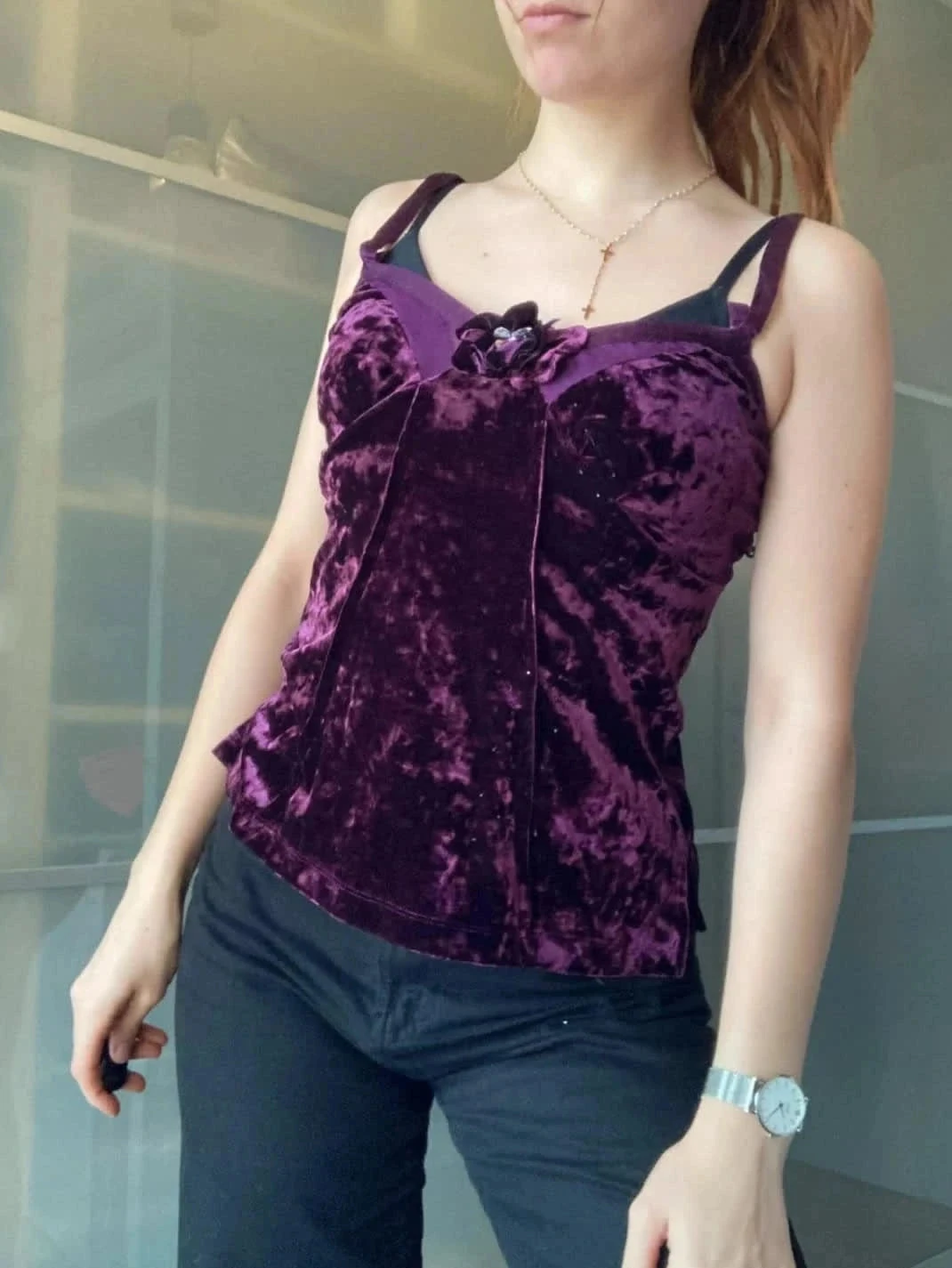 Top velours mango